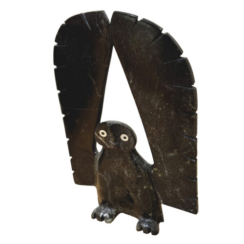 Owl Sculpture - Inuit artist Adamie Quamagiak from Cape Dorset