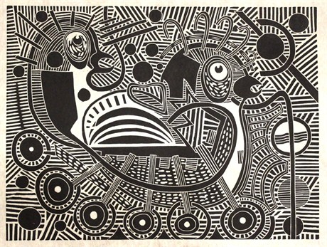 birds - Aoudla Pudlat Birds - limited edition print by Inuit artist Aoudla Pudlat from Baker Lake