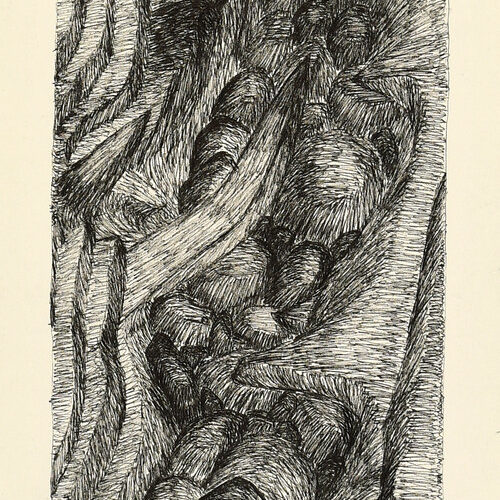 Untitled landscape drawing by Shuvinai Ashoona