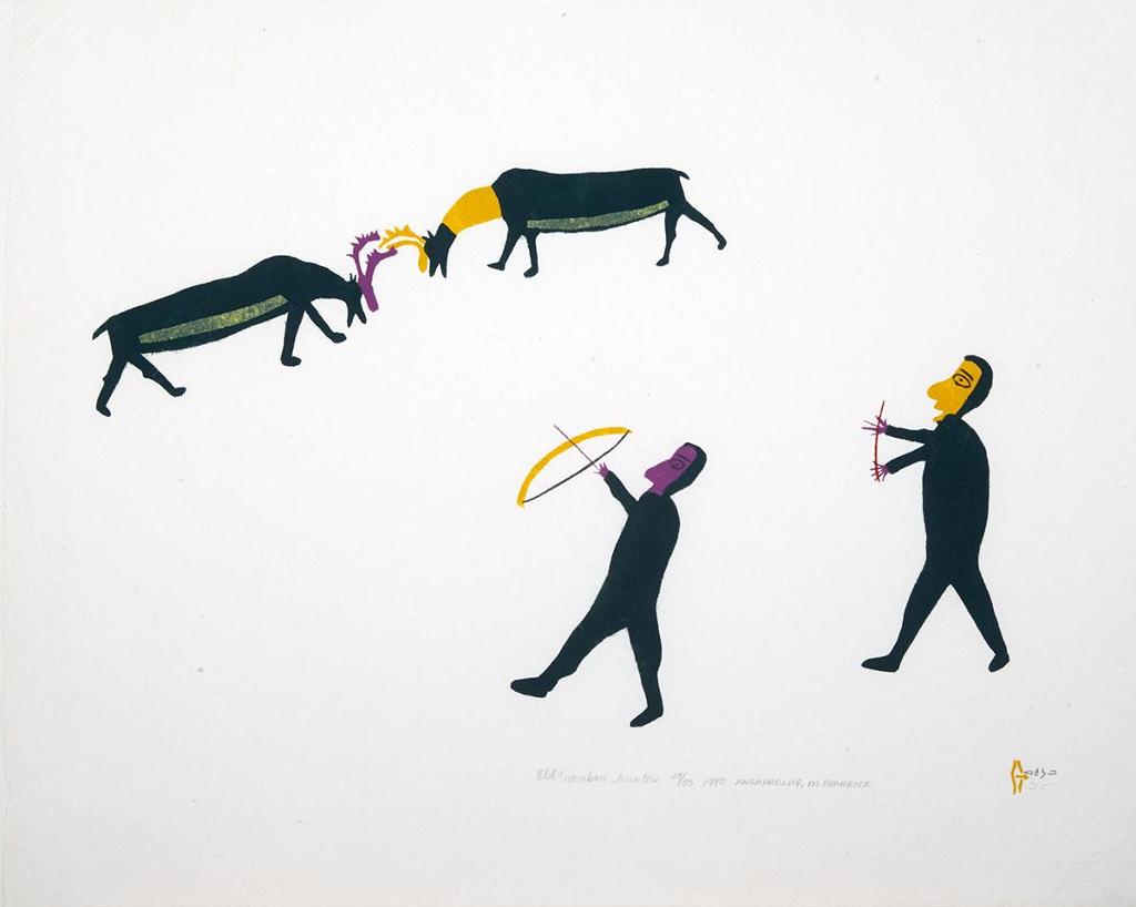 Untitled print (fish 2) by Baker Lake artist Aoudla Pudlat