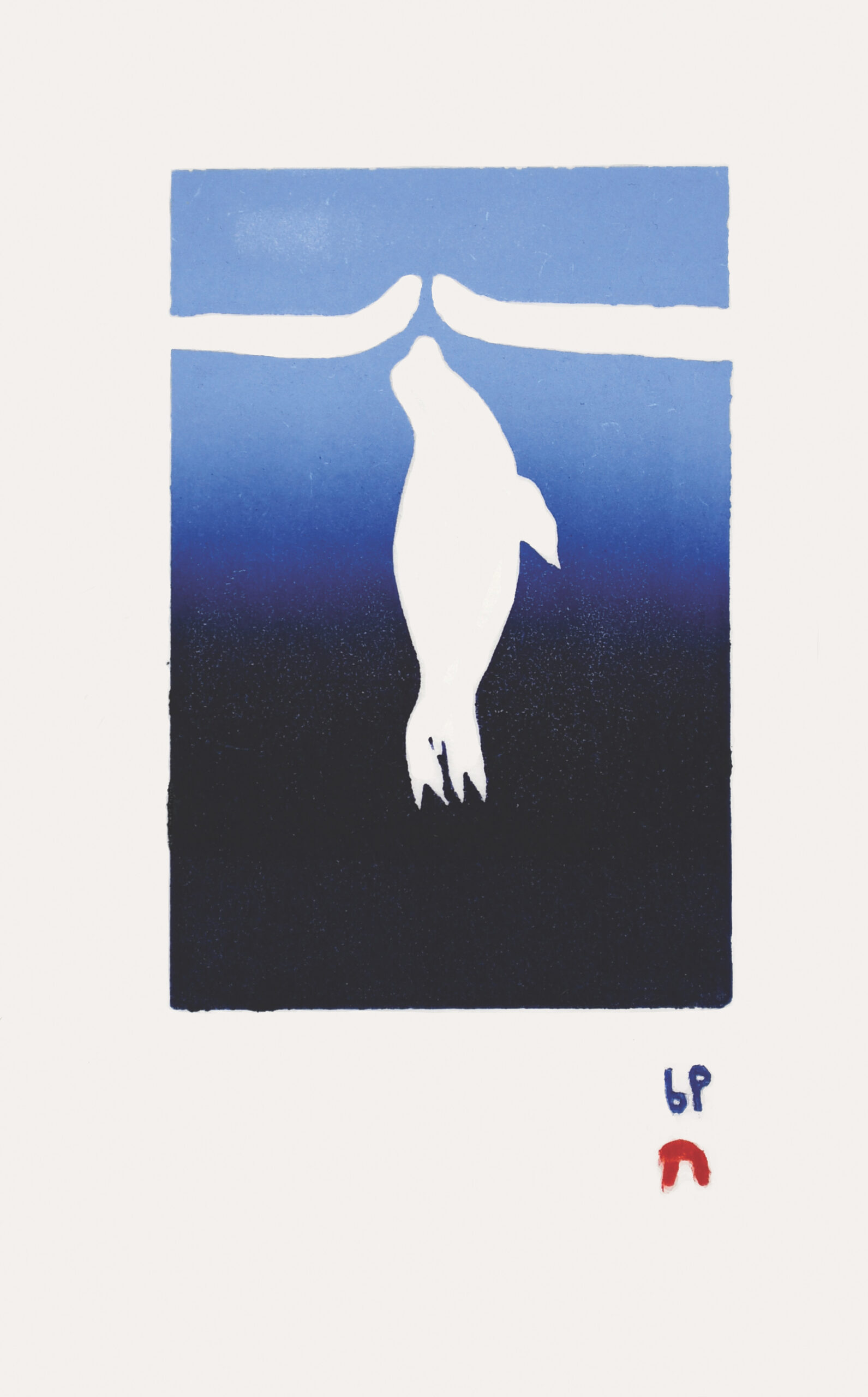 Limited Edition Print - Alluq (Seal Breathing Hole) by Inuit Artist Mathew Flaherty