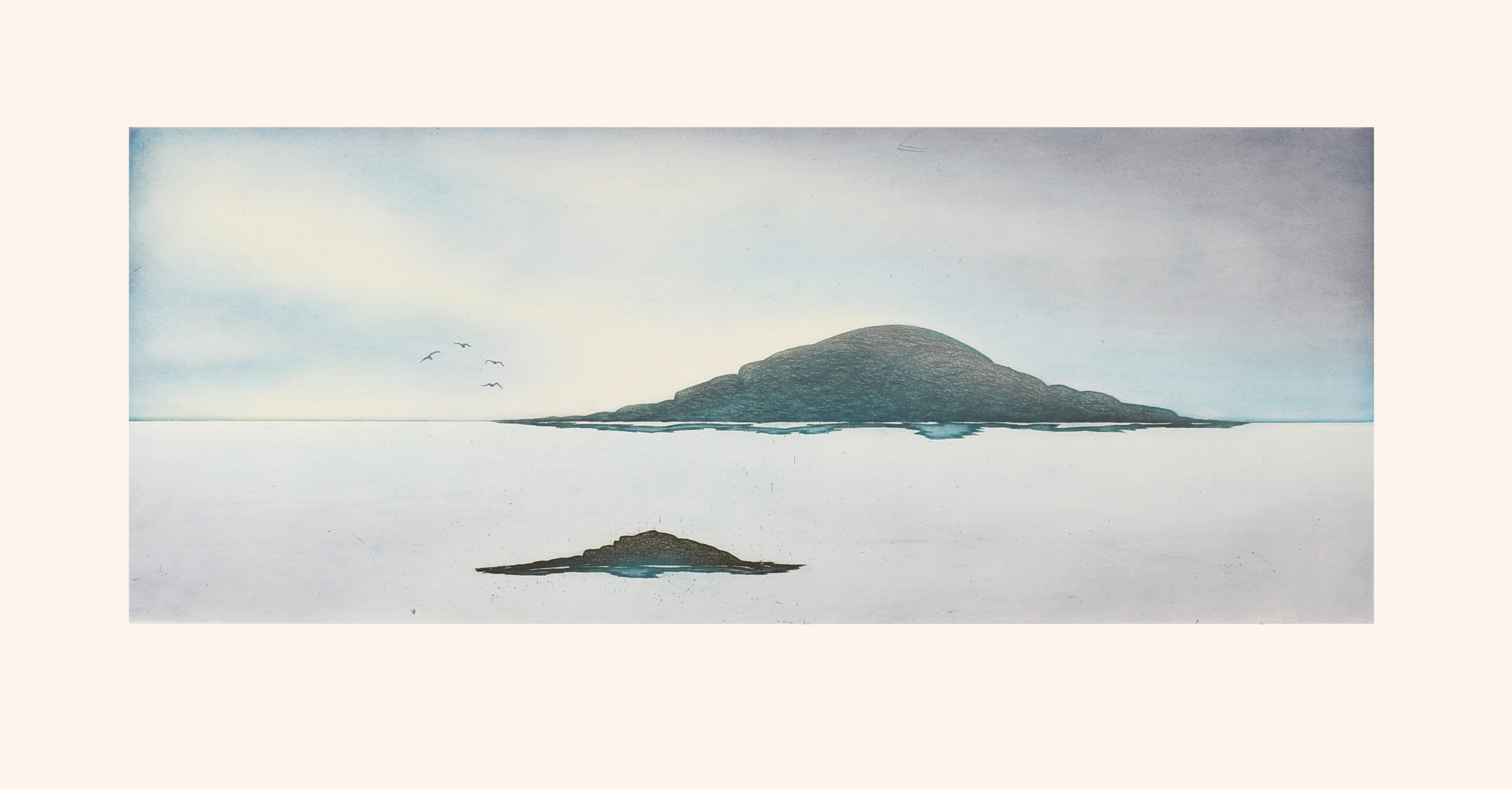 23-10 - Morning Fog - Nicotye Samayualie Limited Edition Print - Morning Fog by Inuit Artist Nicotye Samayualie