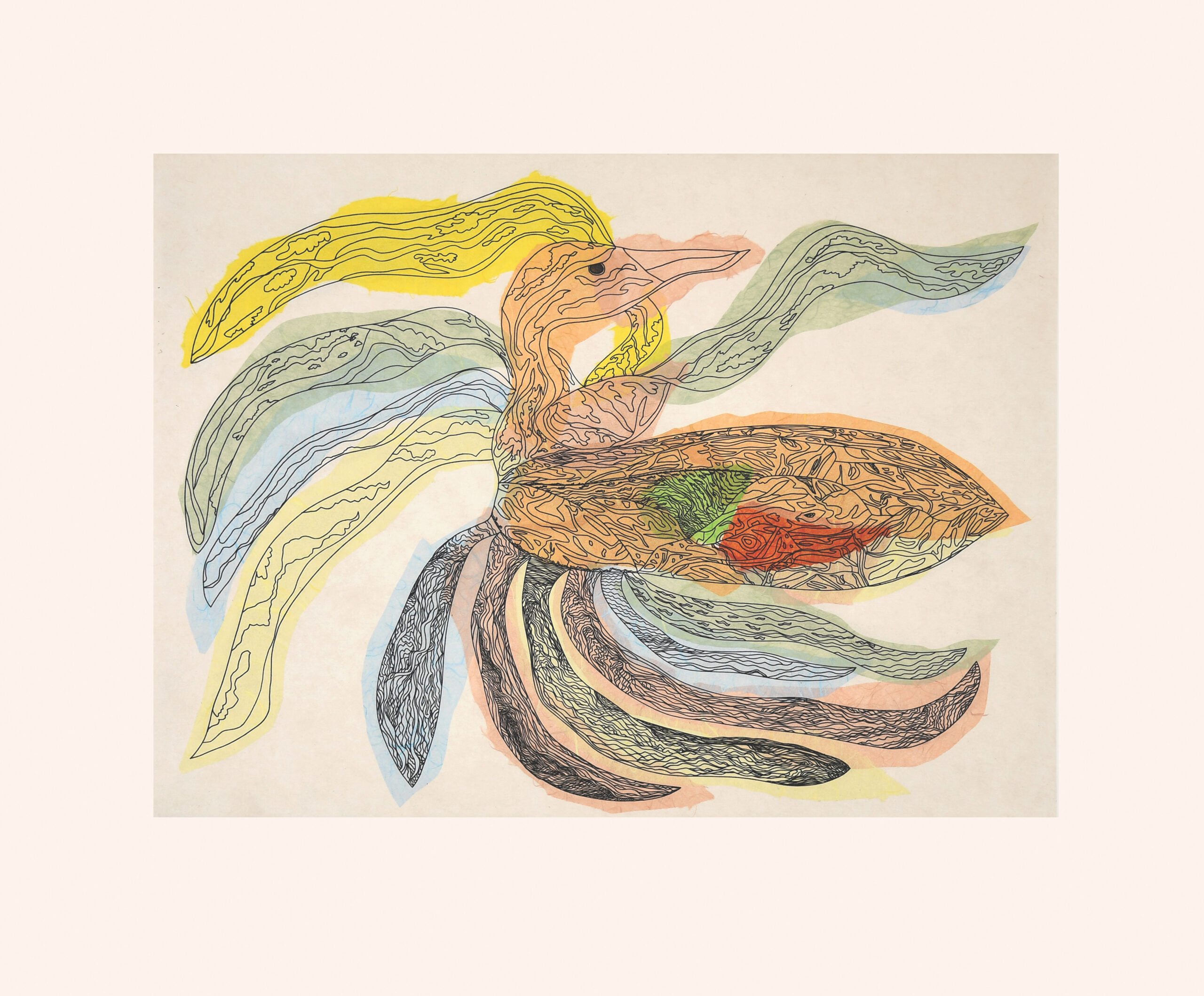 Limited Edition Print, Loon Passage by Inuit Artist Ooloosie Saila