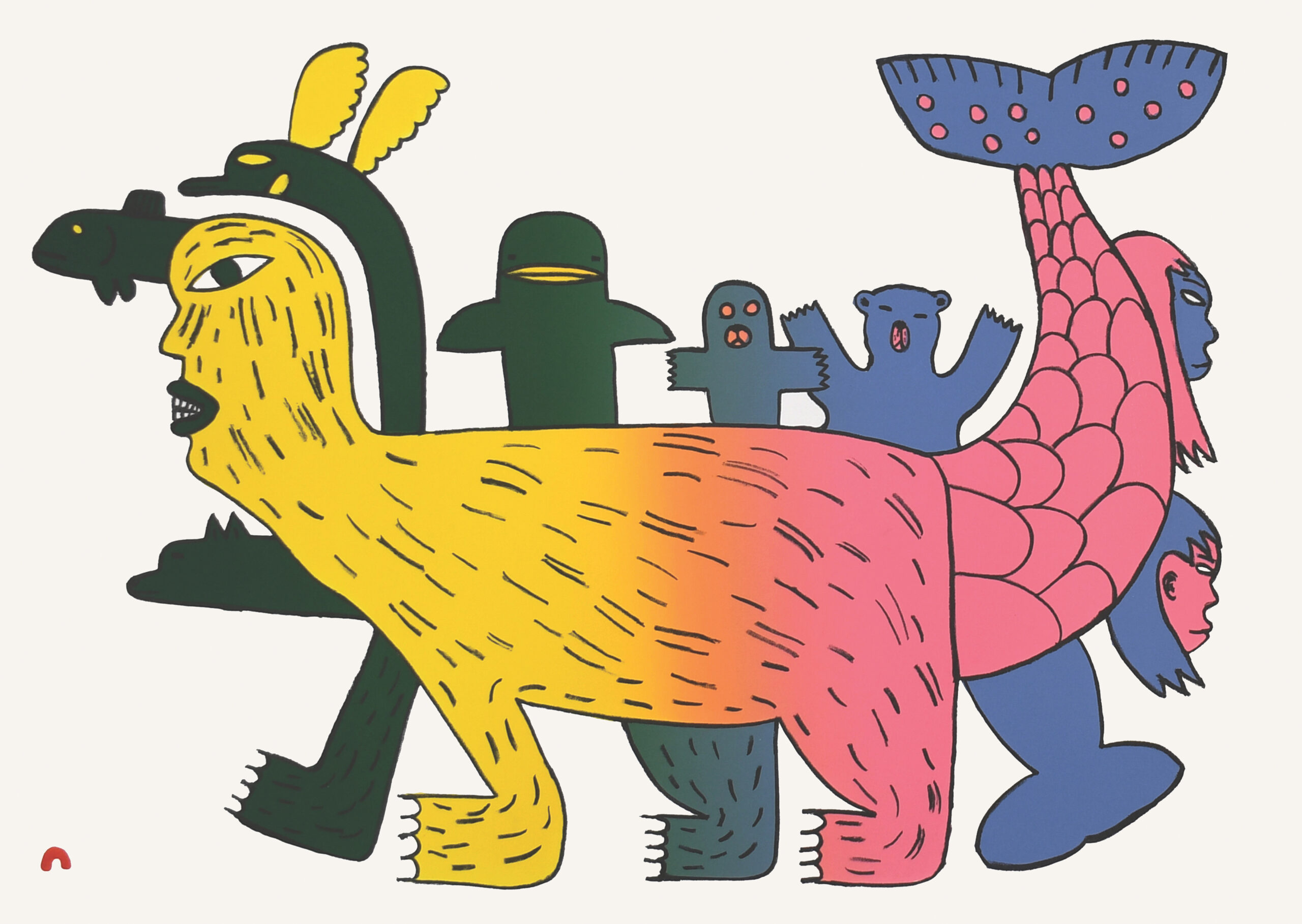 Limited Edition Print - Sedna’s Paradise by Inuit Artist Pitsiulaq Qimirpik