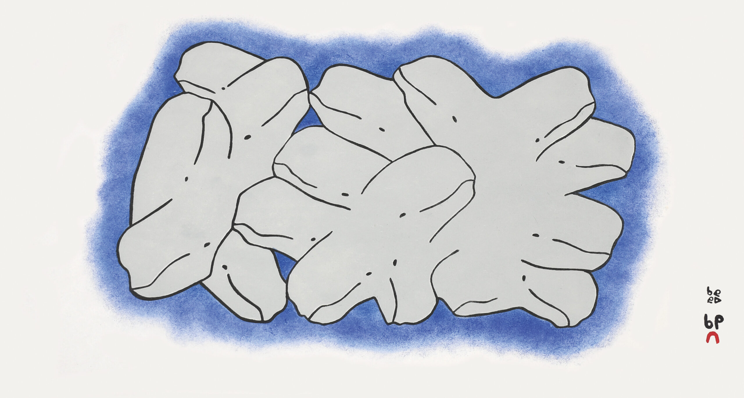 Limited Edition Print - Beluga Dream by Inuit Artist Olooreak Etungat