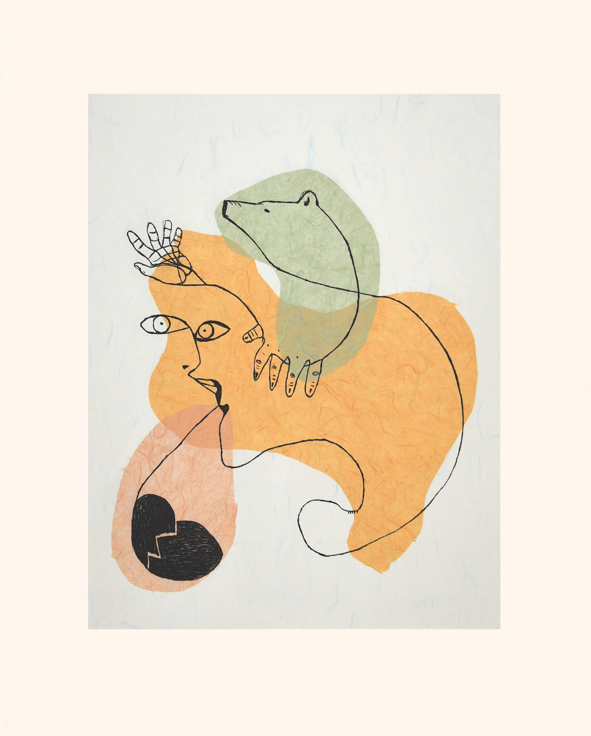 Limited Edition Print - Imaginary Thought, by Inuit Artist Ning Teevee
