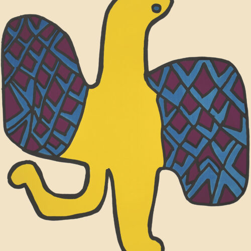 Joyful Bird, limited-edition print by Inuit artist Saimaiyu Akesuk from Cape Dorset