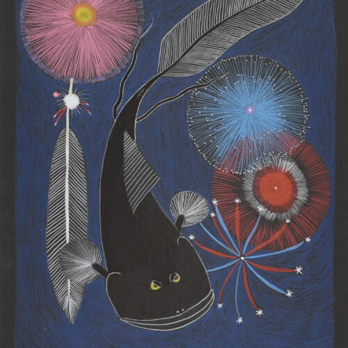 Sculpin - drawing by Ningiukulu Teevee