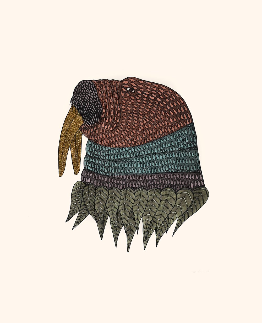 Beaded Walrus by Pauojoungie Saggiak
