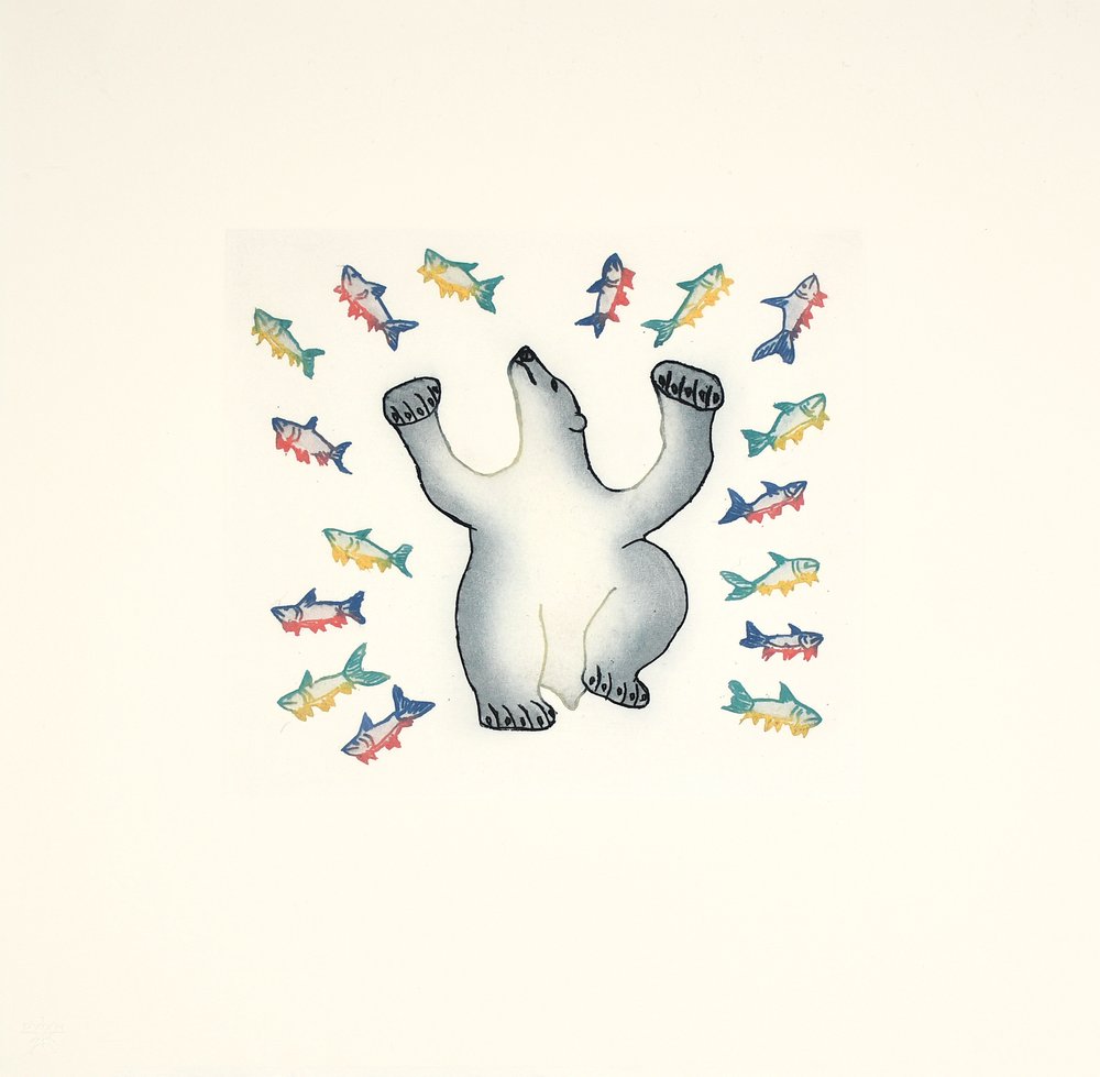 Dancing for Fish by Cee Pootoogook