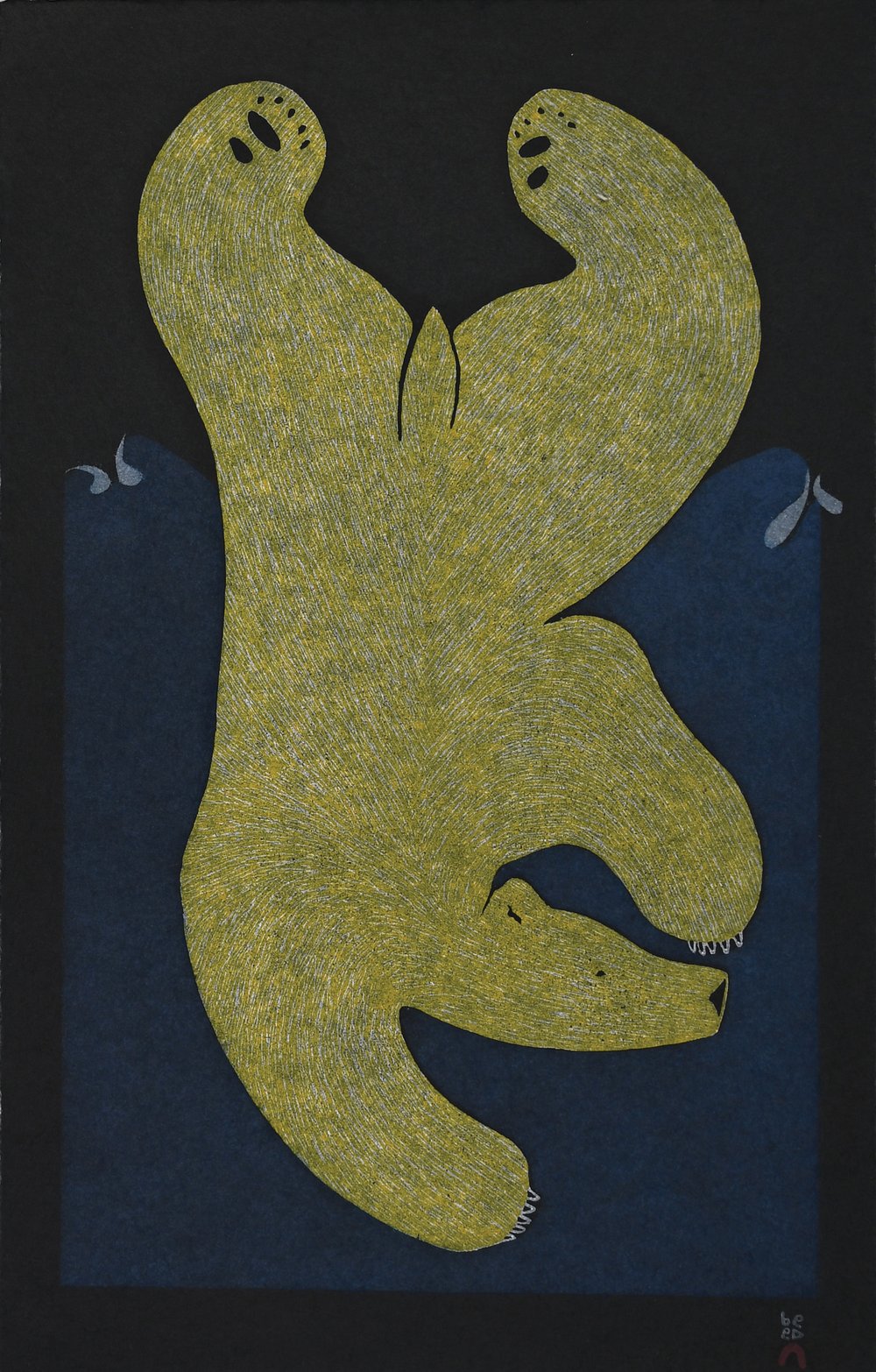 Diving Bear by Inuit artist Ningiukulu Teevee