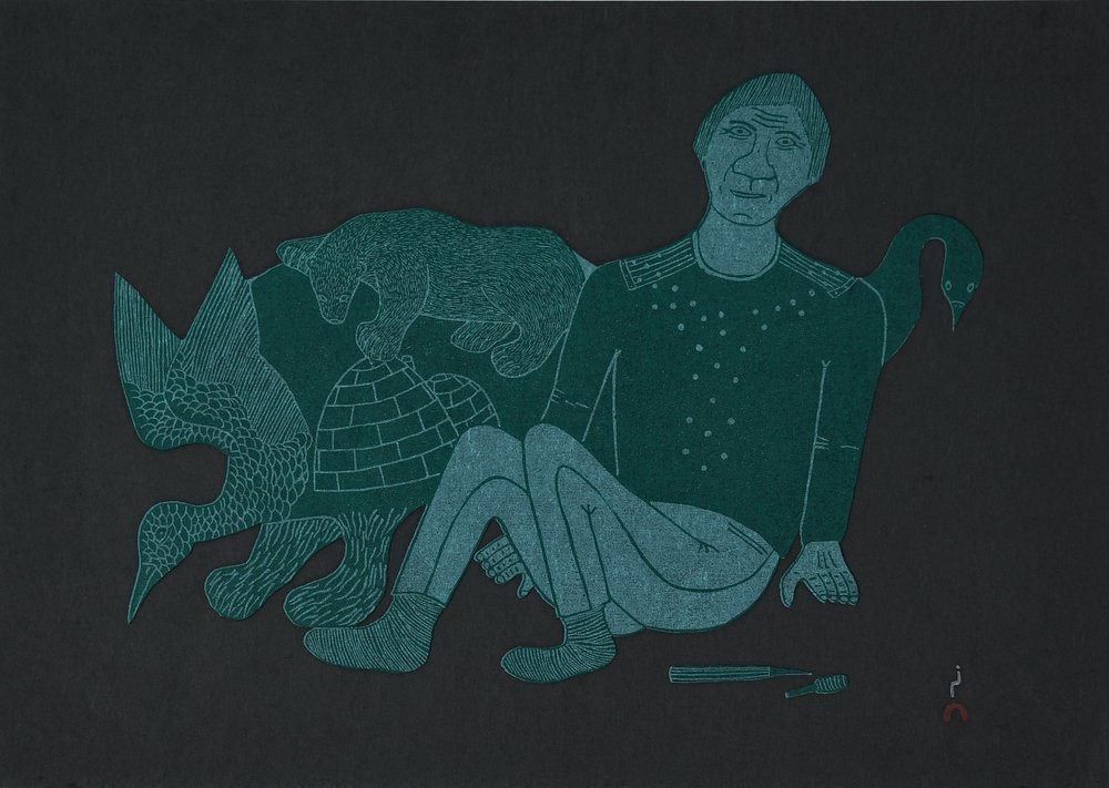 Resting Carver by Cee Pootoogook