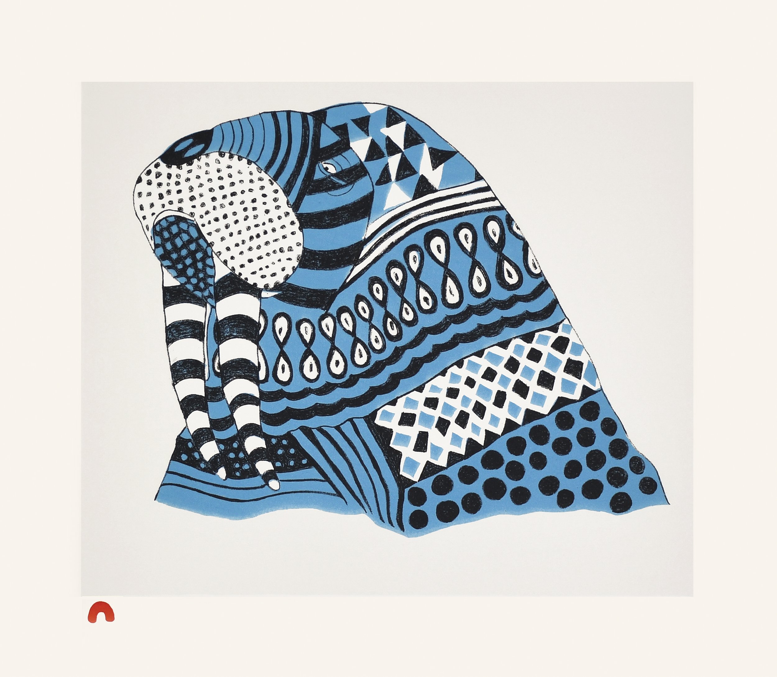 Tattooed Walrus print by Pauojoungie Saggiak