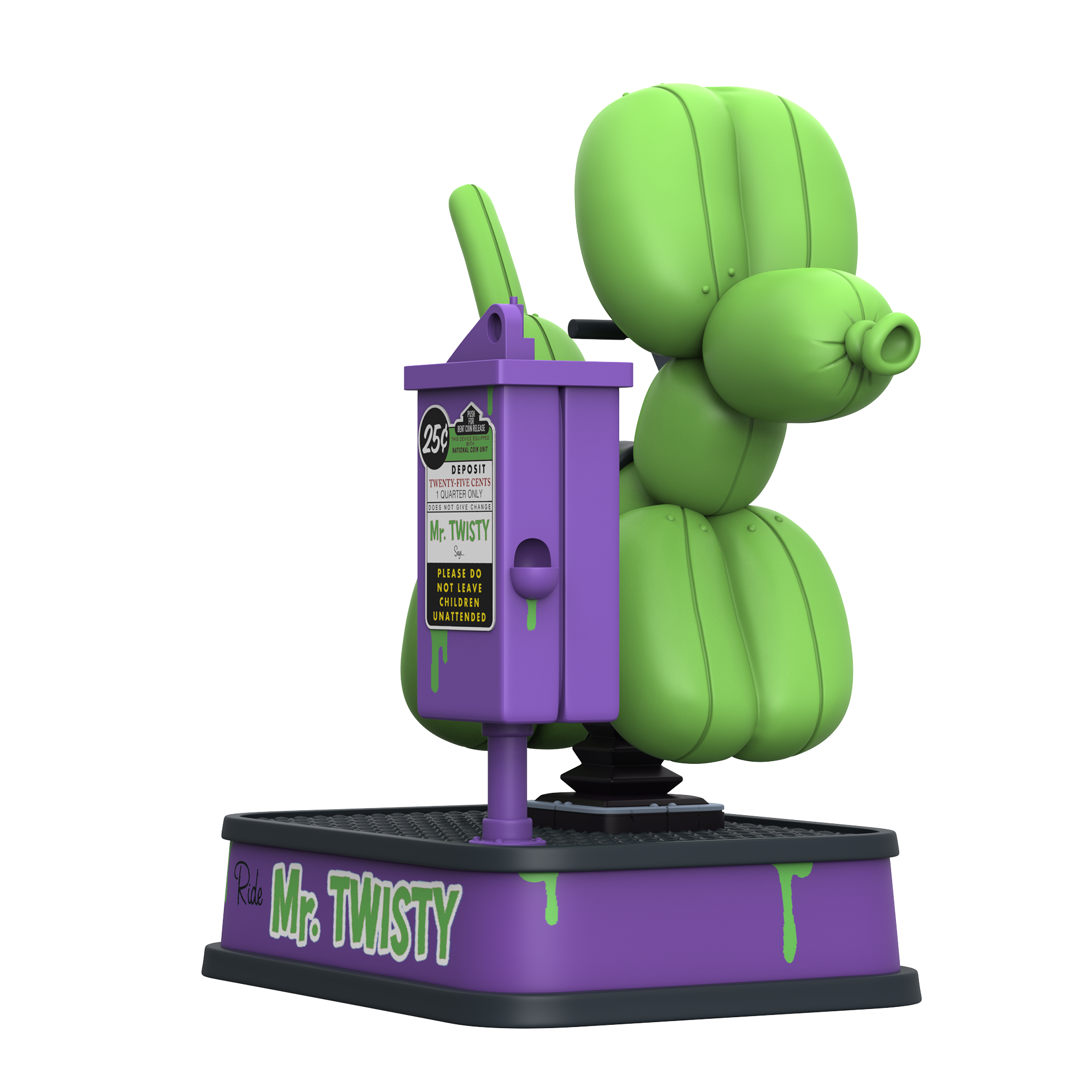 9" vinyl art toy, Mr. Twisty (Spooky Edition) by Jason Freeny