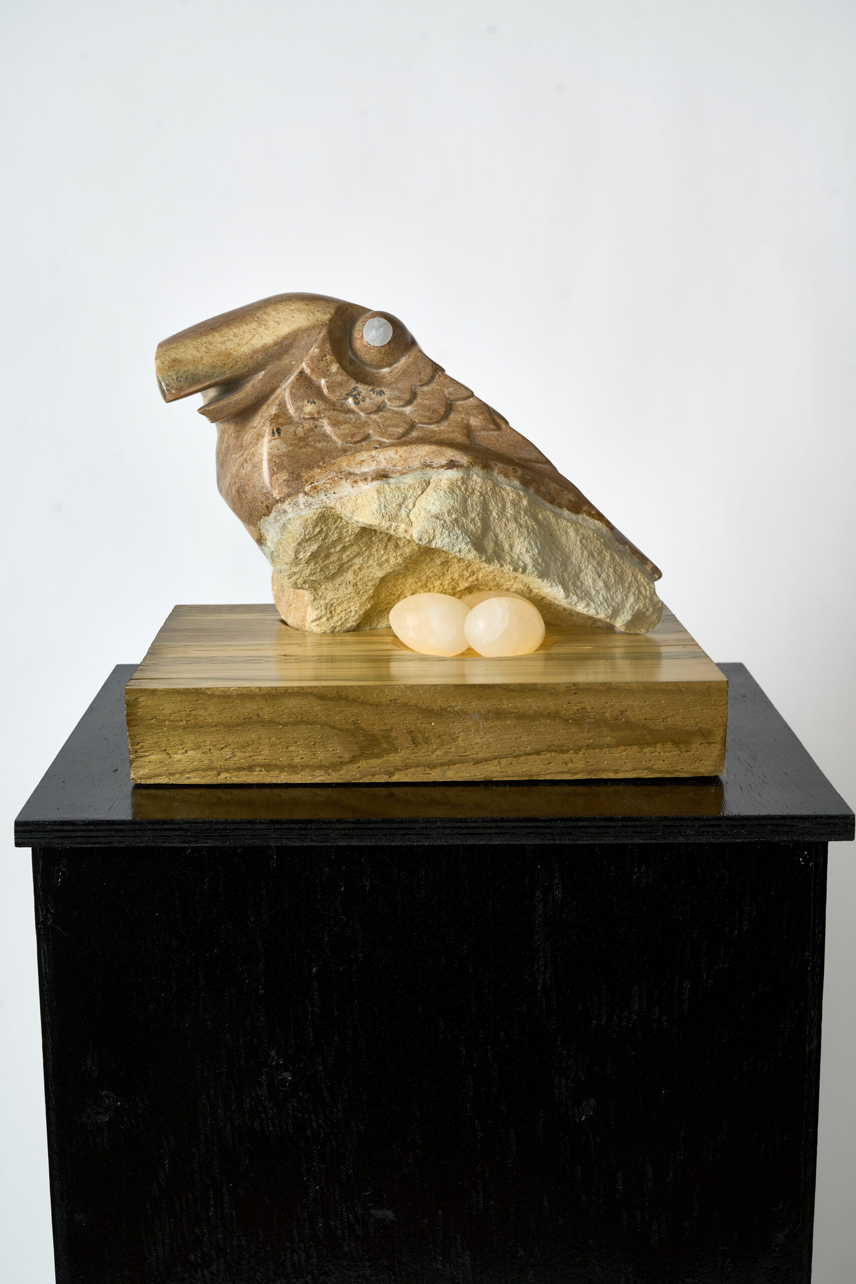 Looking After, a stone sculpture by Winnipeg artist Greg Fritz