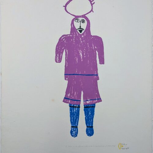 A Man With Horns by Inuit artist Luke Anguhadluq