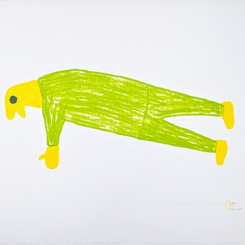 Inuit art print, Angaquk (Shaman) by Luke Anguhadluq from Baker Lake