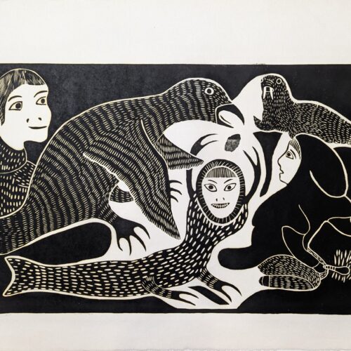 Telu - Snowbeater, limited edition print by Inuit artist Victoria Mamnguqsualuk Kayuryuk from Baker Lake