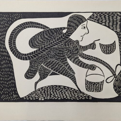 Long Haired Woman Transforming Into Human Getting Water - Victoria Mamnguqsualuk Kayuryuk of Baker Lake