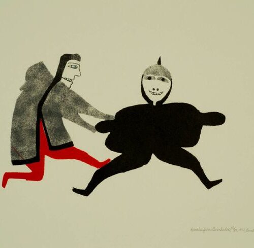 Rivals From Two Tribes - limited edition print by Inuit artist Jessie Oonark from Baker Lake