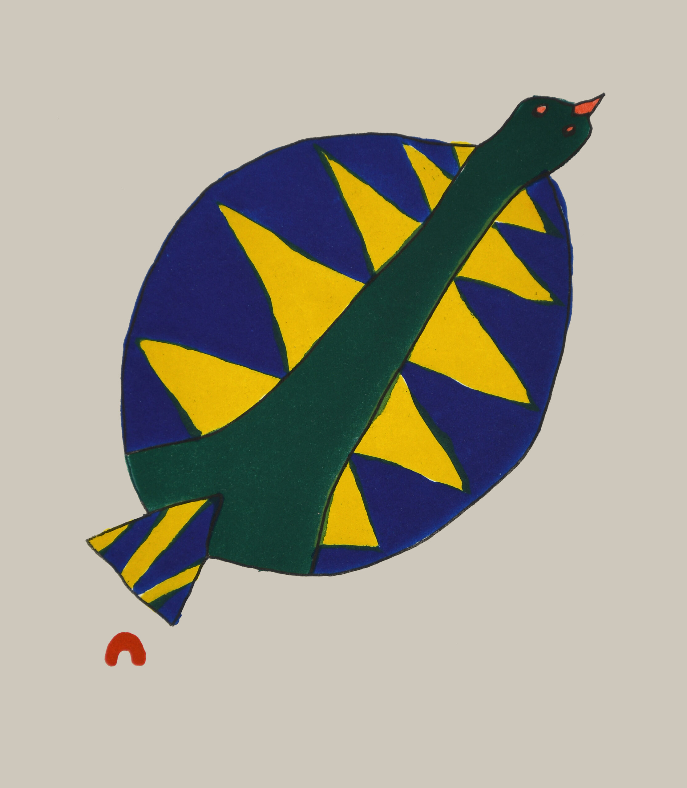 Gliding, limited-edition print by Inuit artist Saimaiyu Akesuk