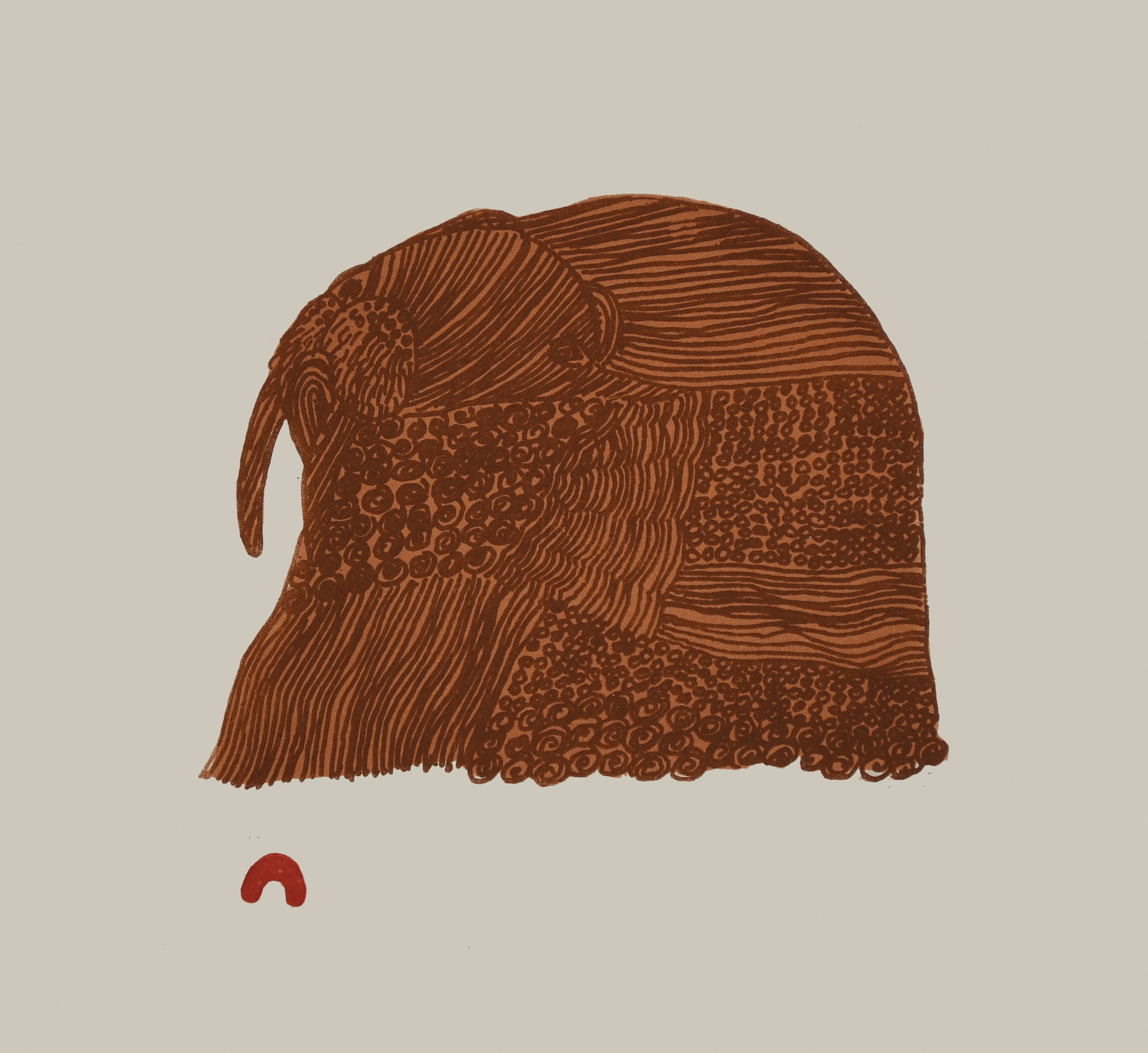 Groovy Walrus, limited-edition print by Inuit artist Pauojoungie Saggiak