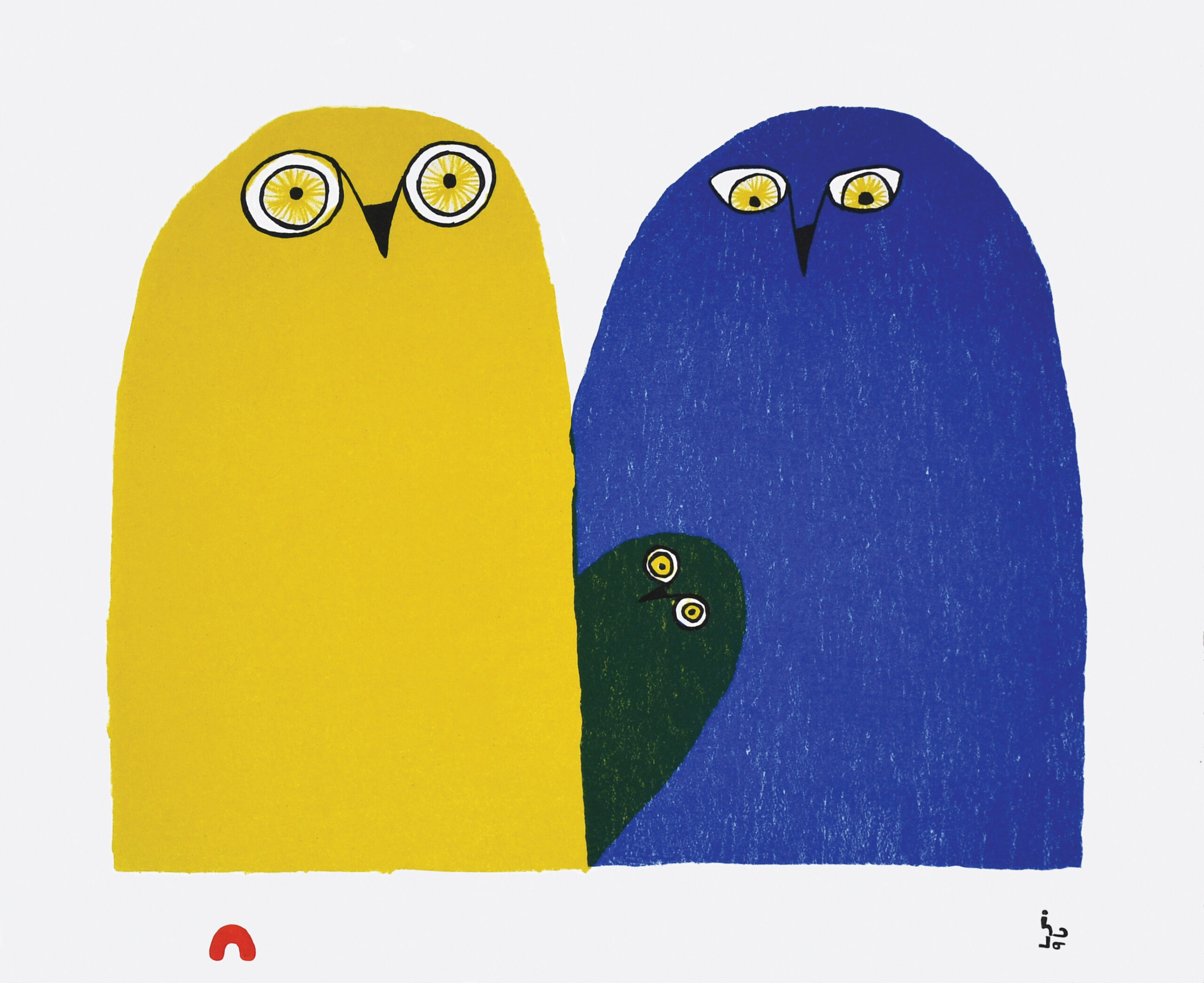 My Little Family, limited-edition print by Inuit artist Ningiukulu Teevee