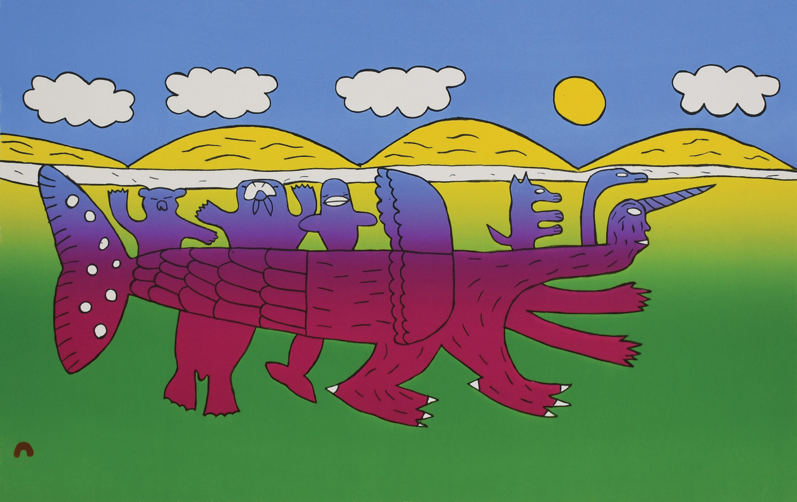 Shaman Transformation, limited-edition print by Inuit artist Pitsiulaq Ashoona