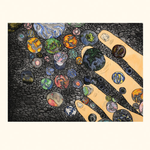 Spilling Worlds, limited-edition print by Inuit artist Shuvinai Ashoona