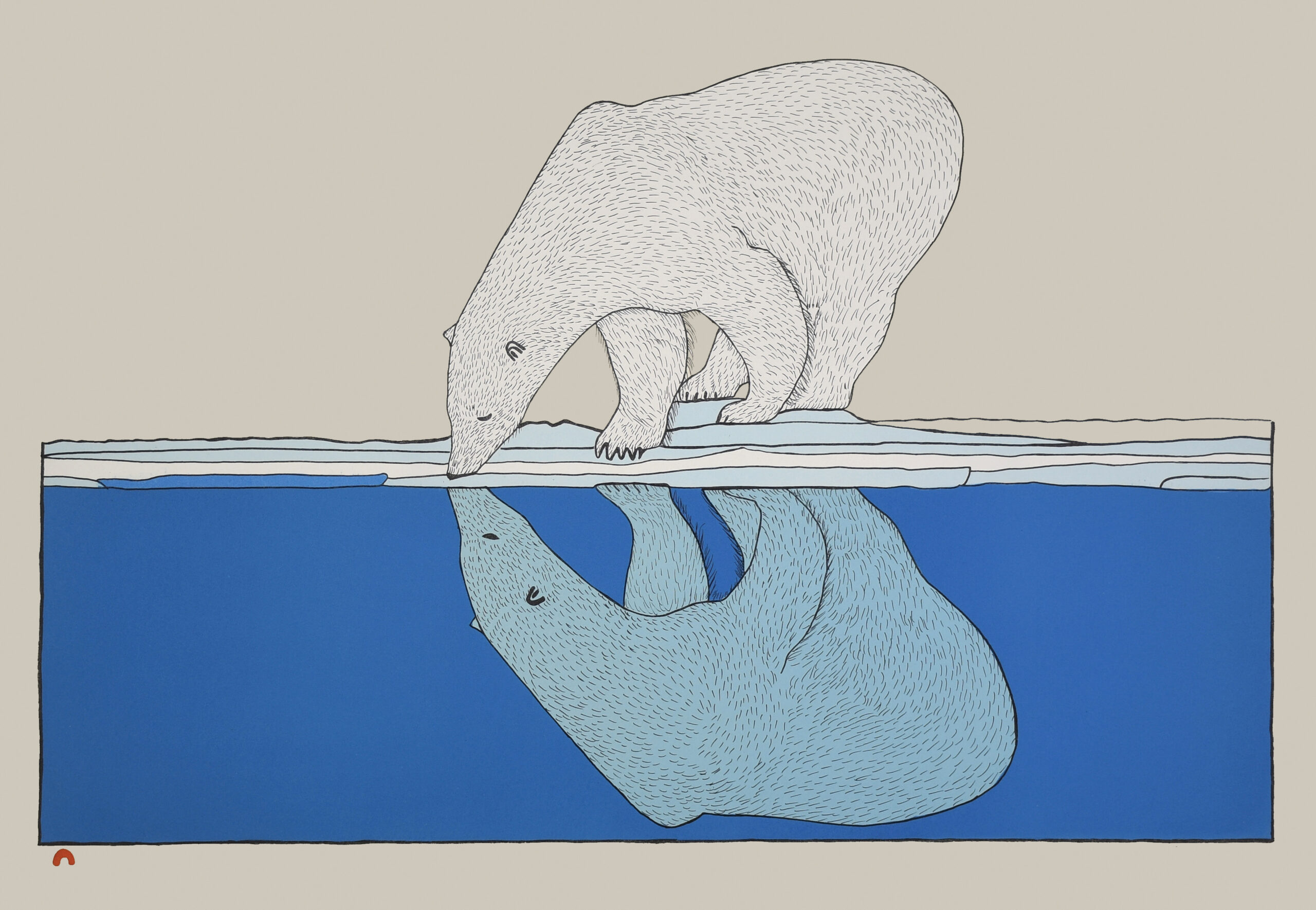 Still Waters, limited-edition print by Inuit artist Quvianaqtuk Pudlat