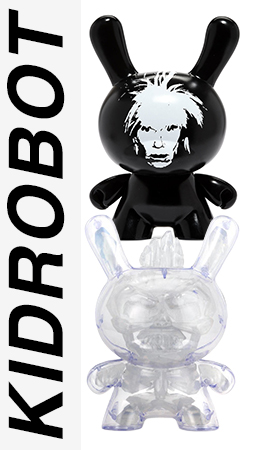 KIDROBOT - CAT BUTTON - HP Kidrobot Dunny - Warhol and Krak - HP CAT Button
