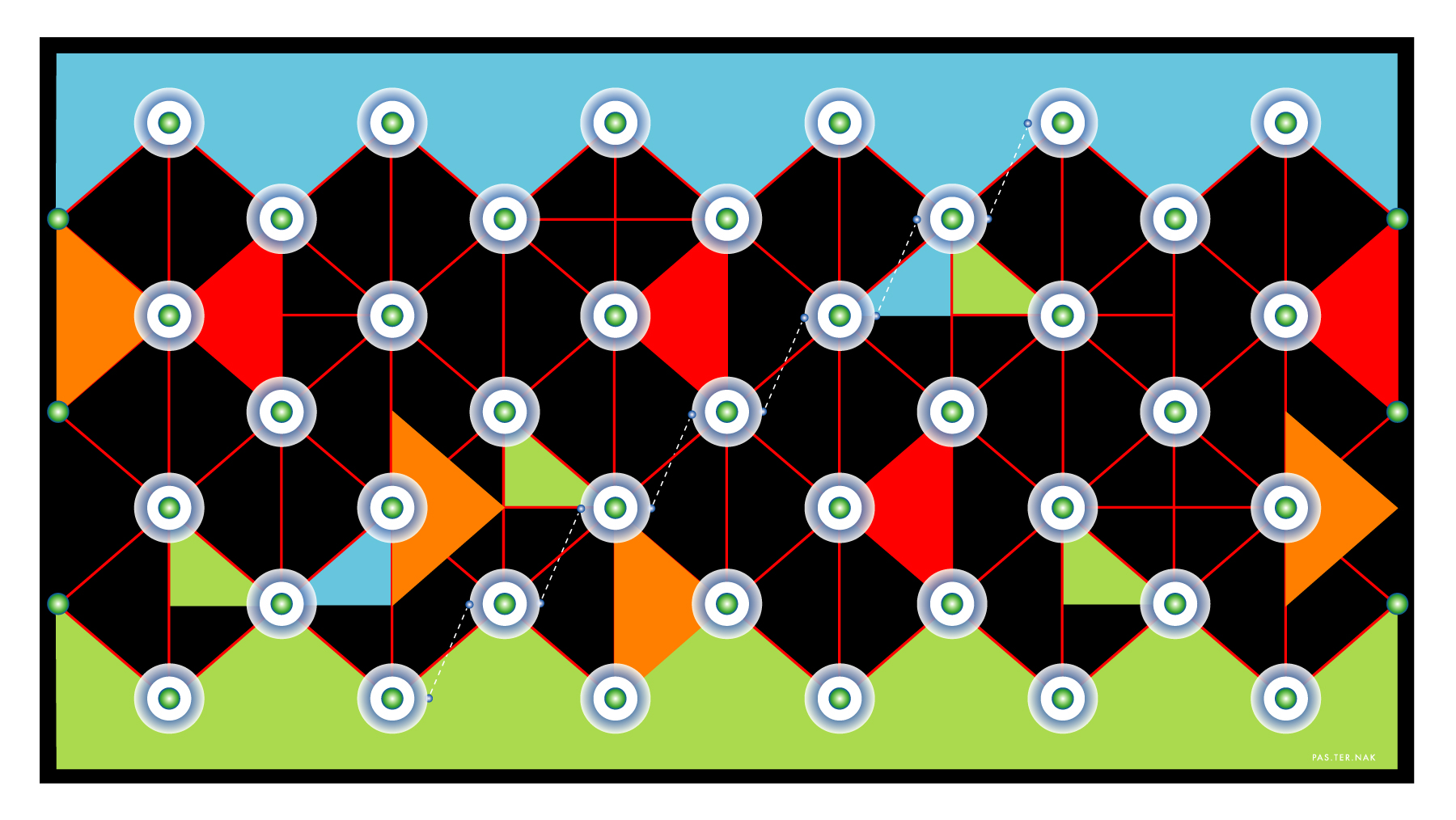 Molecular GameBoard_x12_150 Molecular GameBoard - print by Winnipeg artist Robert Pasternak
