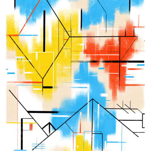 Mondish - No.157, abstract archival inkjet print by Winnipeg artist Robert Pasternak