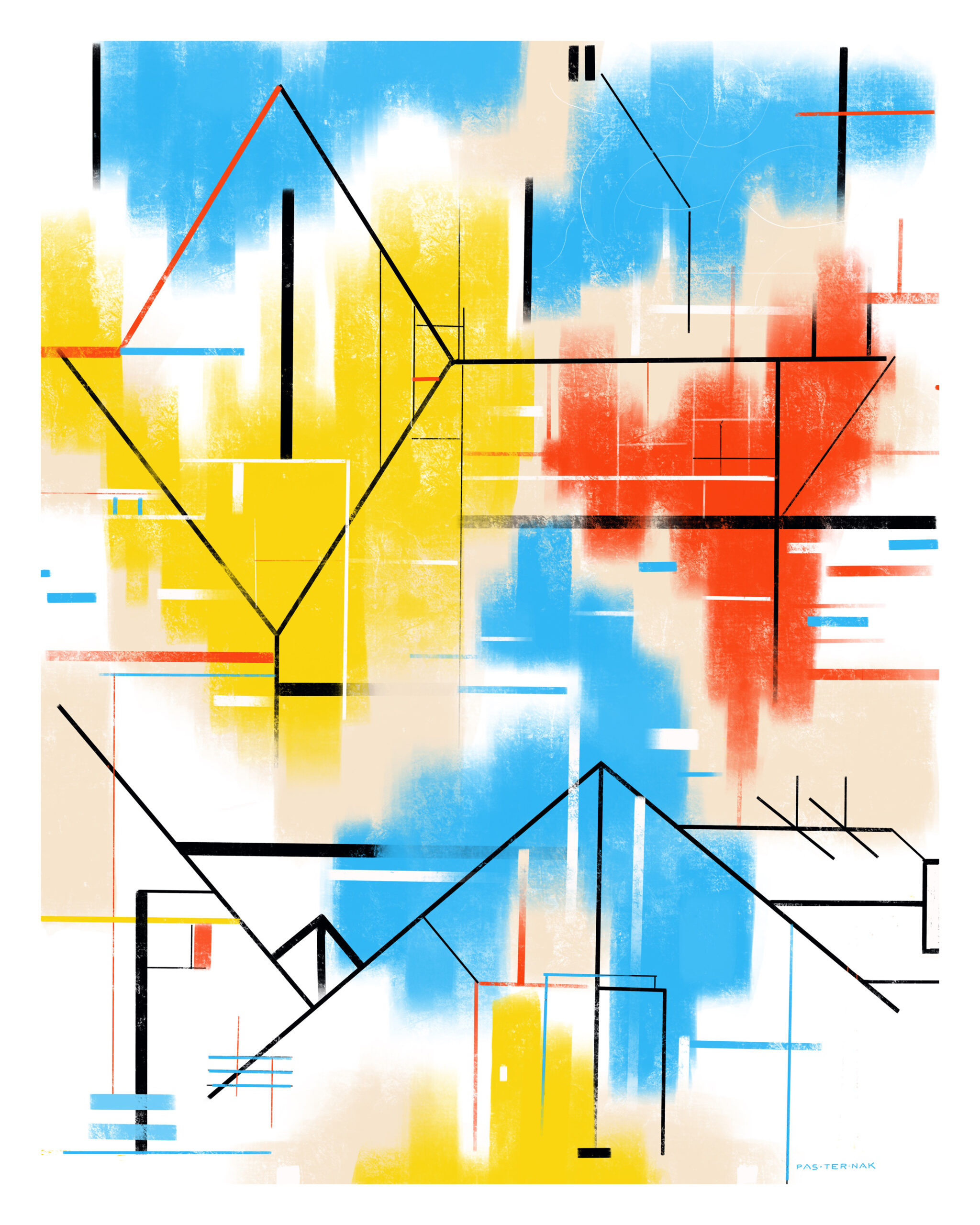 Mondish - No.157, abstract archival inkjet print by Winnipeg artist Robert Pasternak