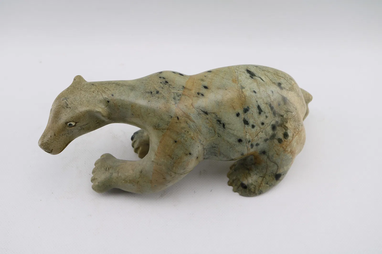 Polar Bear sculpture by Greenland artist Jonasie Faber - top view