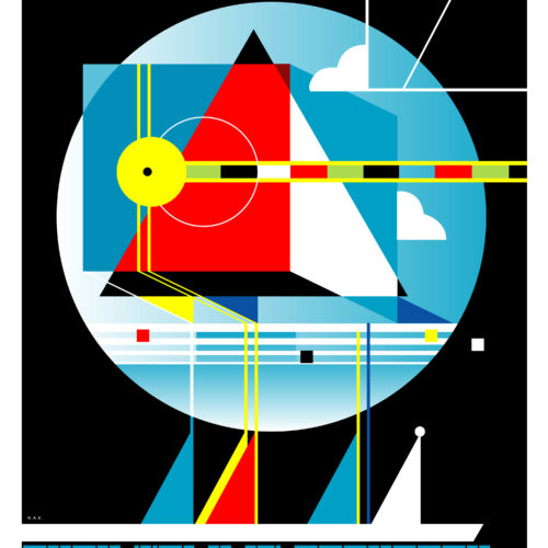 They Walk In Geometry - archival inkjet print by Winnipeg artist Robert Pasternak