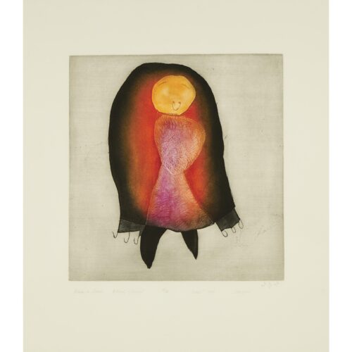 Woman In Shawl - limited edition print by Inuit artist Sheojuk Etidlooie