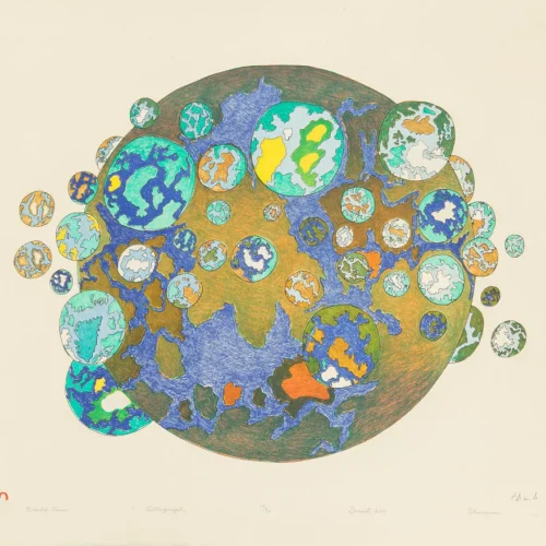 World View, a limited edition print by Inuit artist Shuvinai Ashoona
