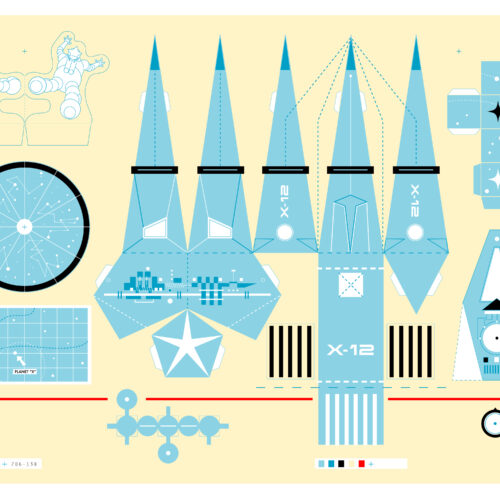 X-12 Cutout - archival inkjet print by Winnipeg artist Robert Pasternak