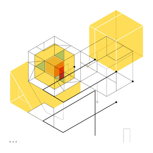 Unfolding Guest House - archival inkjet print by Winnipeg artist Robert Pasternak