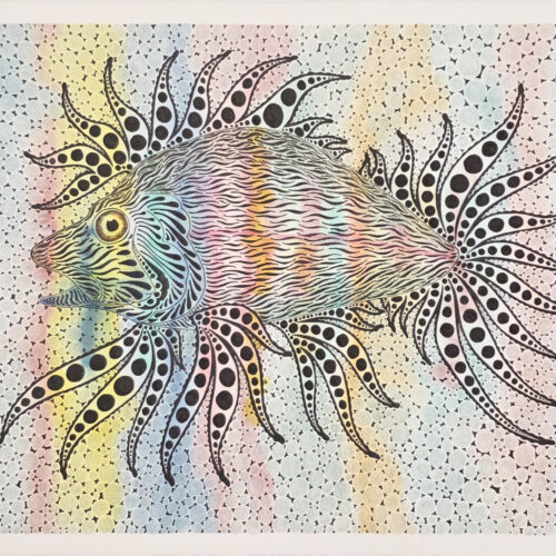 Untitled (fish1) - print by Baker Lake artist Aoudla Pudlat