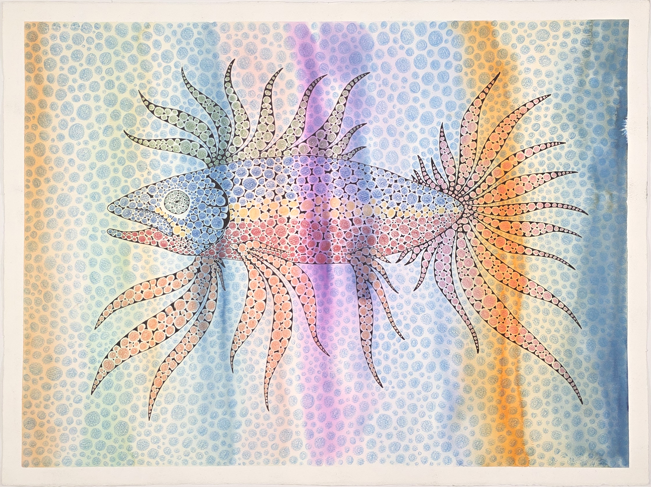 untitled fish2-Aoudla Pudlat-Baker Lake Untitled print (fish 2) by Baker Lake artist Aoudla Pudlat