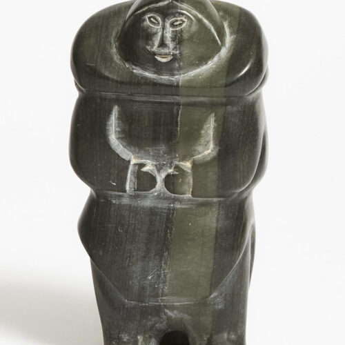 Untitled (standing woman) - sculpture by Inuit artist Annie Niviaxie