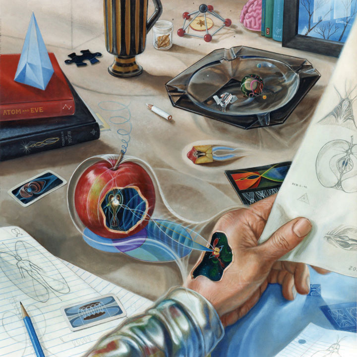 Attraction Of An Apple - Painting by Winnipeg artist Robert Pasternak