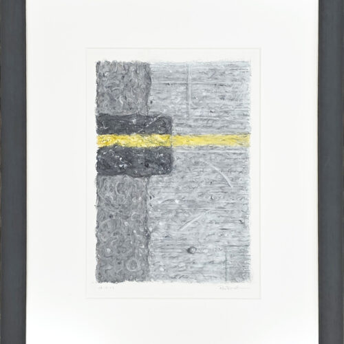 Black Square Yellow - ground pastel by Winnipeg artist Robert Pasternak