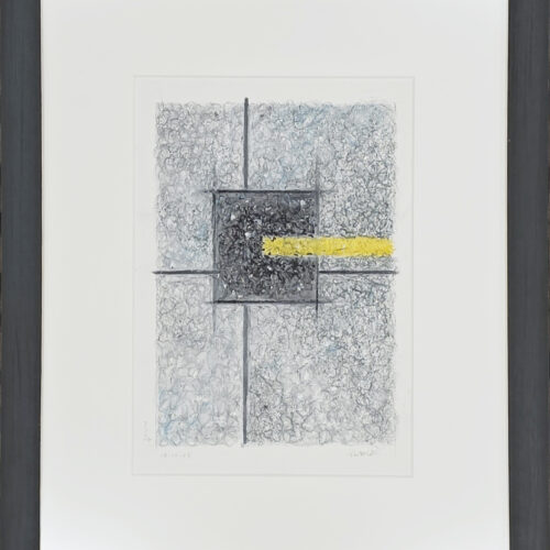 Cut Square - framed ground pastel by Winnipeg artist Robert Pasternak