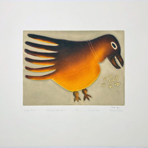 Early Bird - print by Inuit artist Meelia Kelly from Cape Dorset