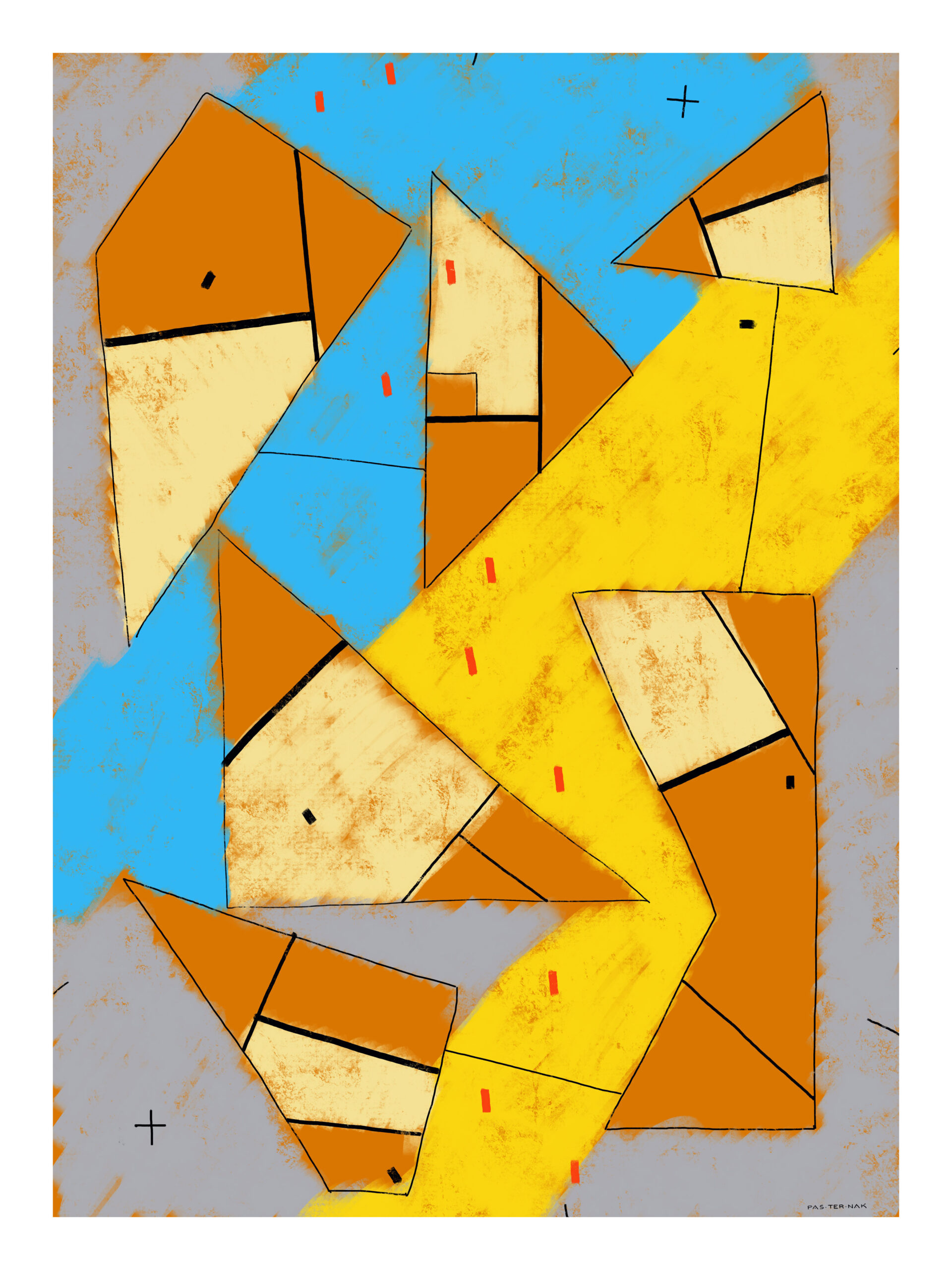 Mondish - No.157, abstract archival inkjet print by Winnipeg artist Robert Pasternak