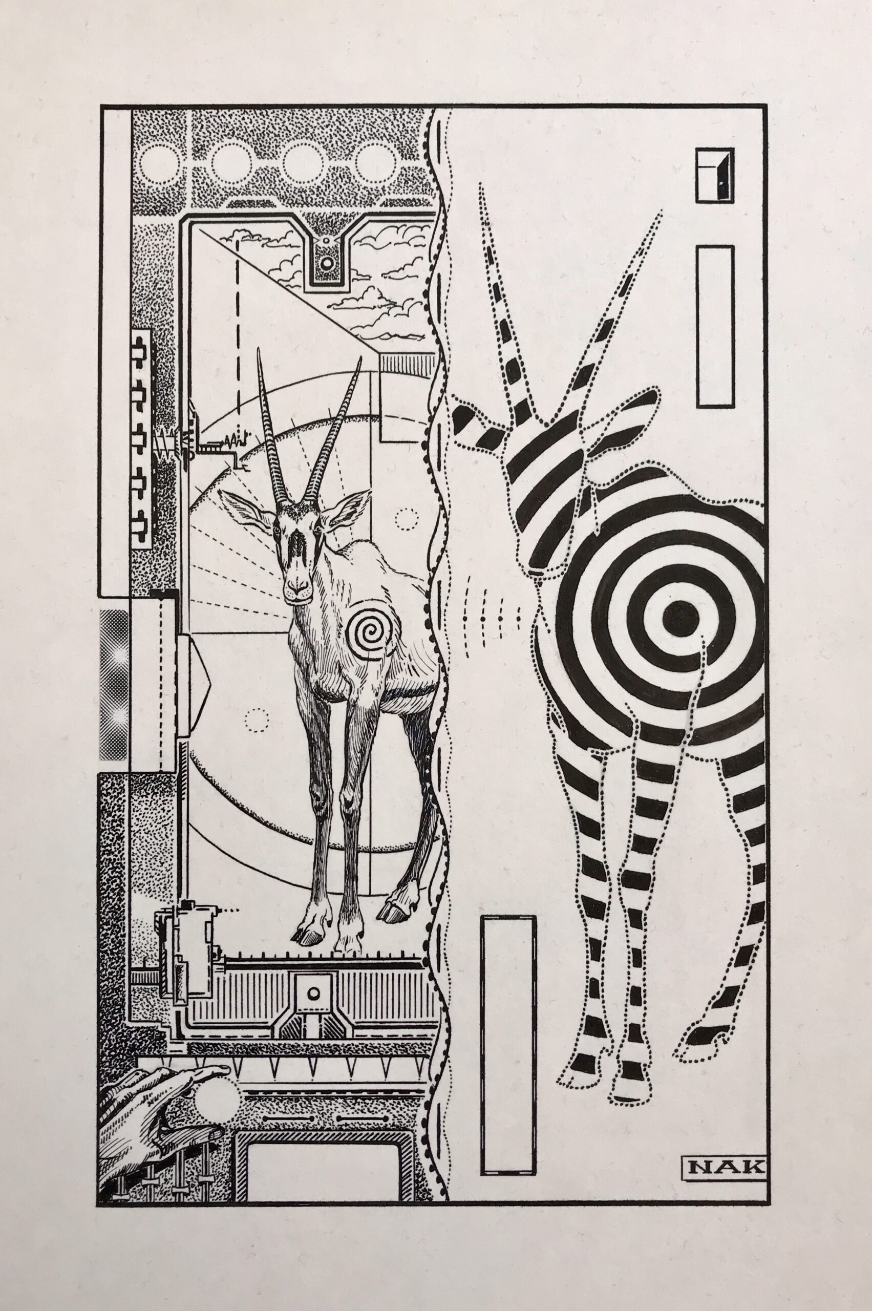 Pseudoform - drawing by Winnipeg artist Robert Pasternak